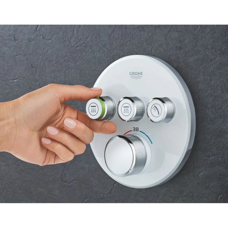 Thermostatique encastré GROTHERM SMARTCONTROL GROHE 29904LS0 - 3 sorties - blanc - Image 6