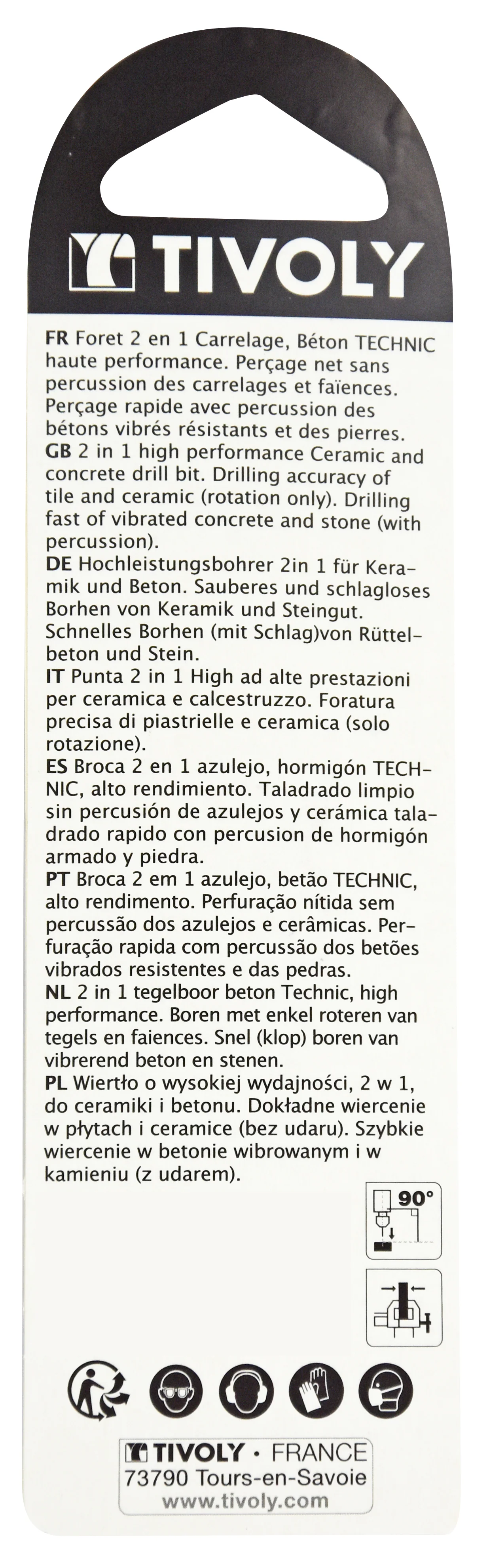 Tivoly   1 Foret Béton-Carrelage 2 en 1 Technic, Rouge, Ø 6 mm - Image 3