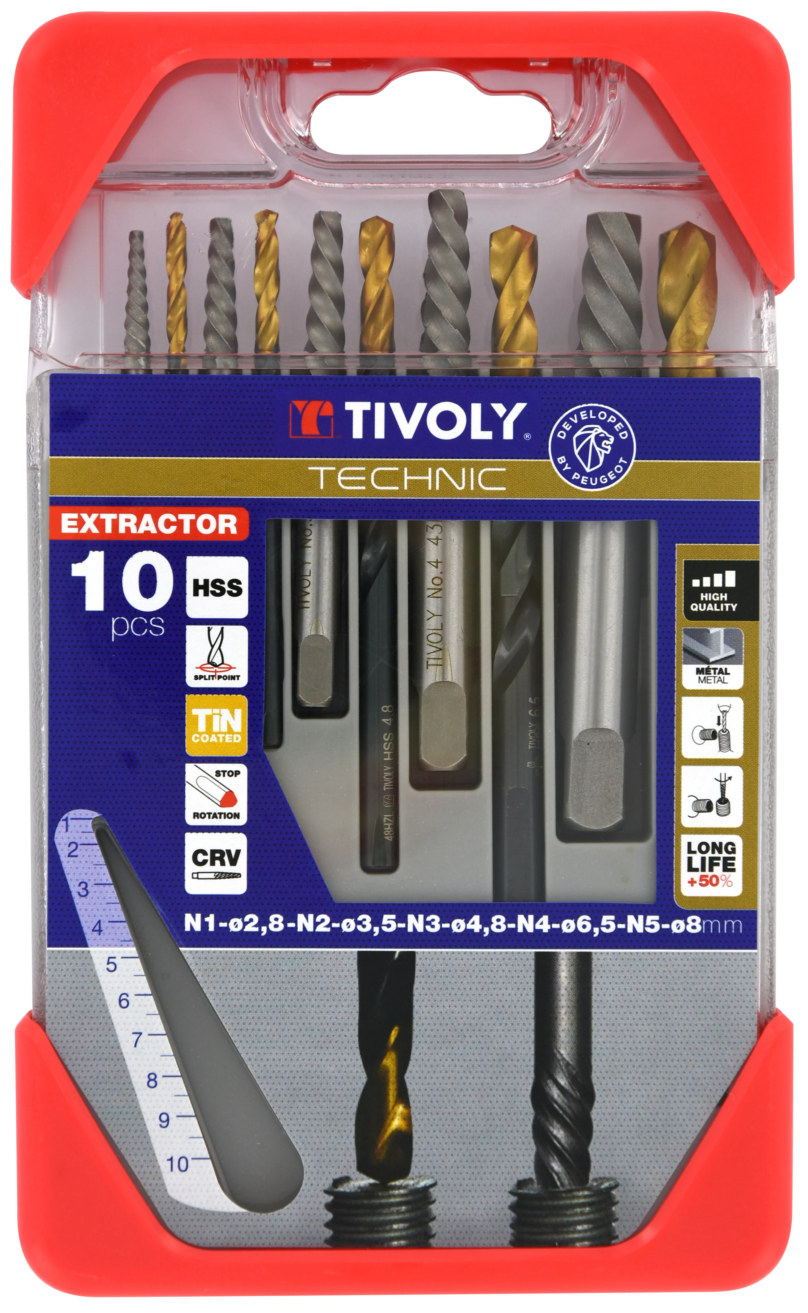 Tivoly   10 pièces - Extracteurs de goujons cassés - Image 2