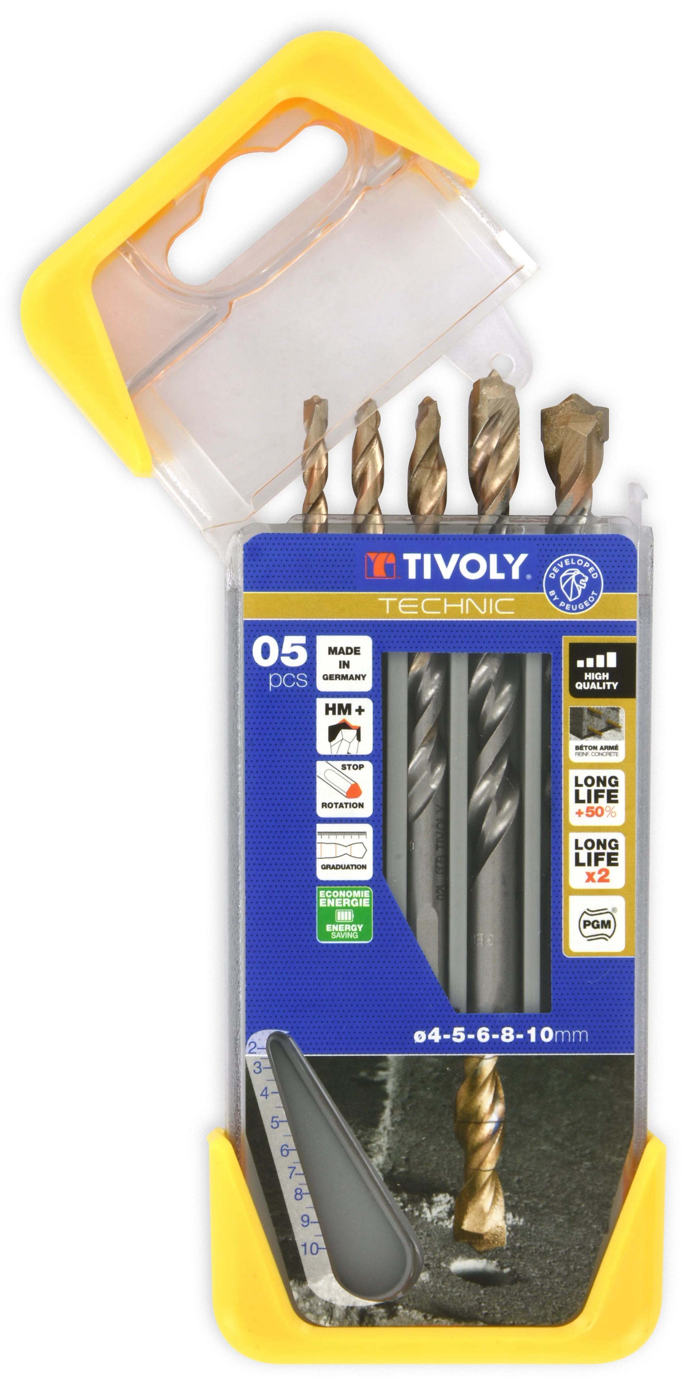 Tivoly   5 forets béton gradués SLR Ø 4 à 10mm - Image 2