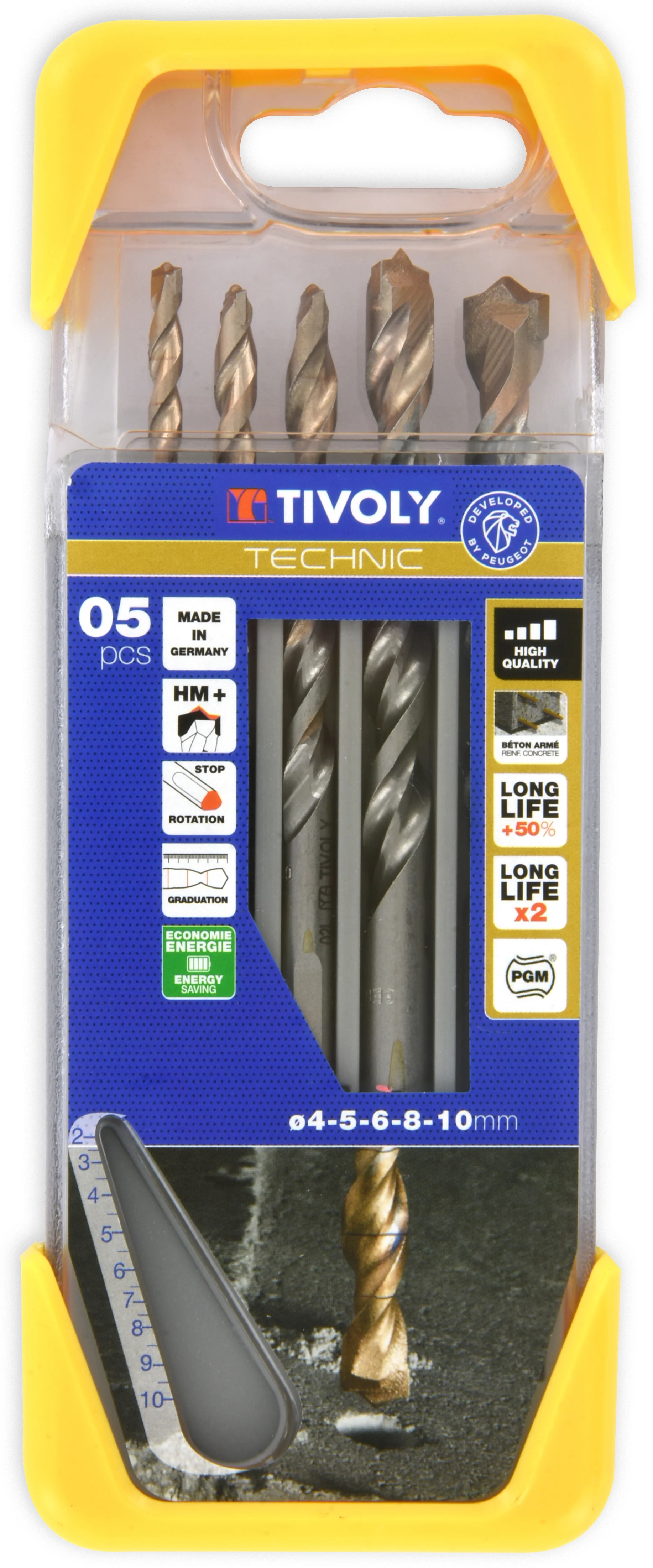 Tivoly   5 forets béton gradués SLR Ø 4 à 10mm - Image 3