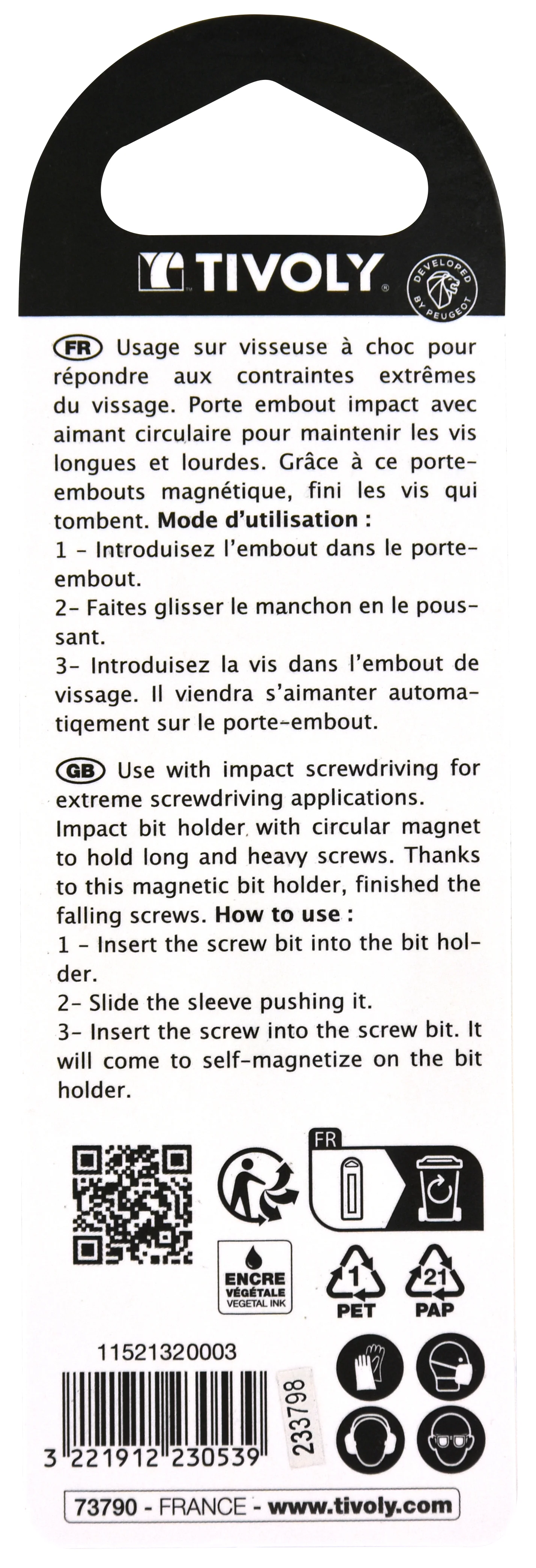 Tivoly   Porte-embout Impact aimanté pour vis longue et lourde - Image 4
