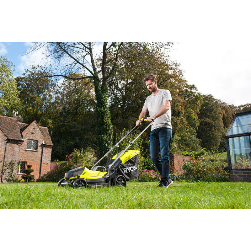 Tondeuse 18V RYOBI RLM18X33B40 - Ø coupe 33 cm - ramassage et mulching - 1 bat Li-Ion 4,0 Ah + chargeur rapide - Image 2