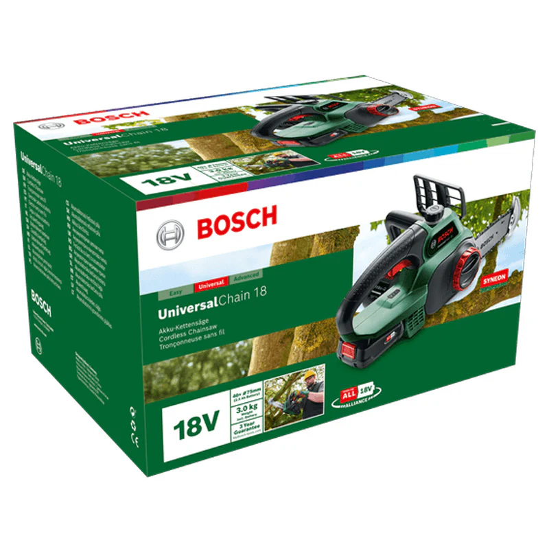 Tronçonneuse à chaîne sans fil BOSCH UniversalChain 18V 1 batterie 2,5Ah - Image 4