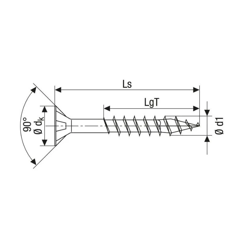 Vis à bois tête fraisée filetage partiel T-STAR plus T20 4CUT (360 pcs)- SPAX - Image 2