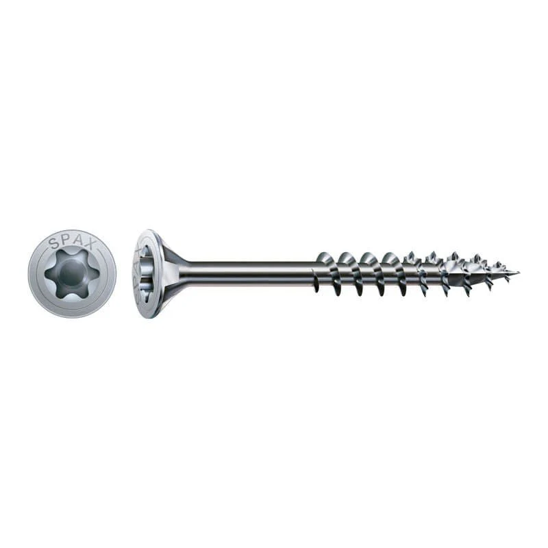 Vis à bois tête fraisée filetage partiel T-STAR plus T20 4CUT (90 pcs) - SPAX